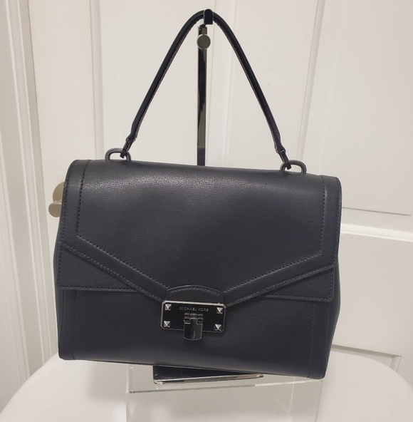 Michael Kors Handbags - Michael Kors "KINSLEY" Black Leather Satchel, Business, Stylish, Chic